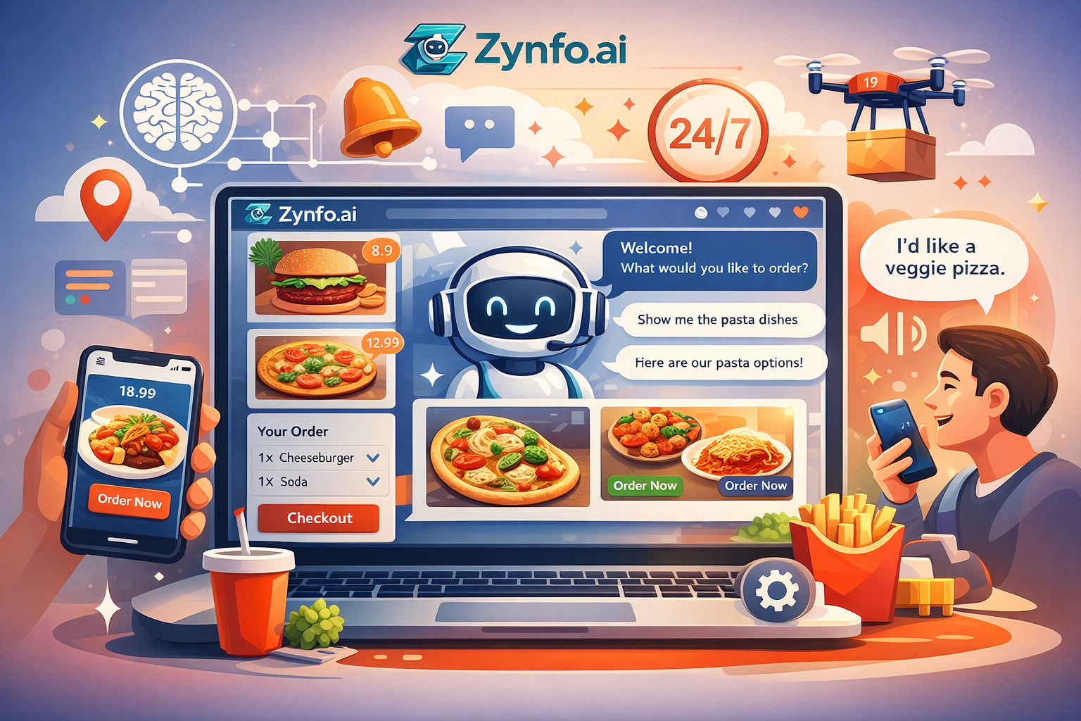 AI Chatbots for Online Food Ordering & Restaurants