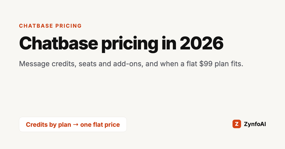 Chatbase Pricing (2026): Plans, Credits and a Flat Rate